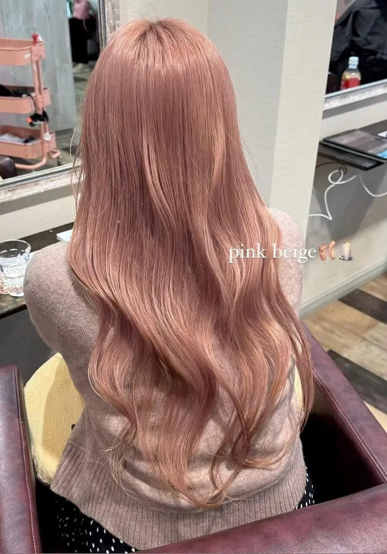 ロング ボブ ハイライト 髪質改善 韓国風ヘア レイヤーカット .5 by soleil 小松店のヘアスタイル