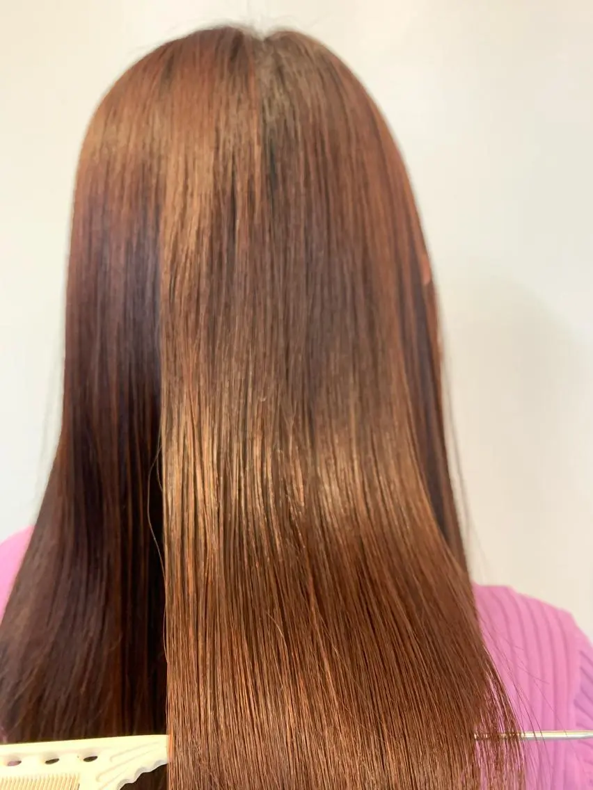 ミディアム カラー ミディアムパーマ ブリーチ トリートメント トップ スタイリストのヘアスタイル