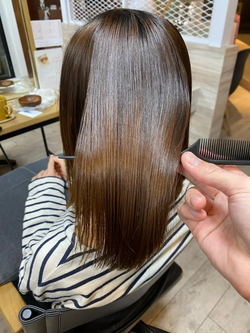 ミディアム 髪質改善 メンズパーマゆうひのヘアスタイル