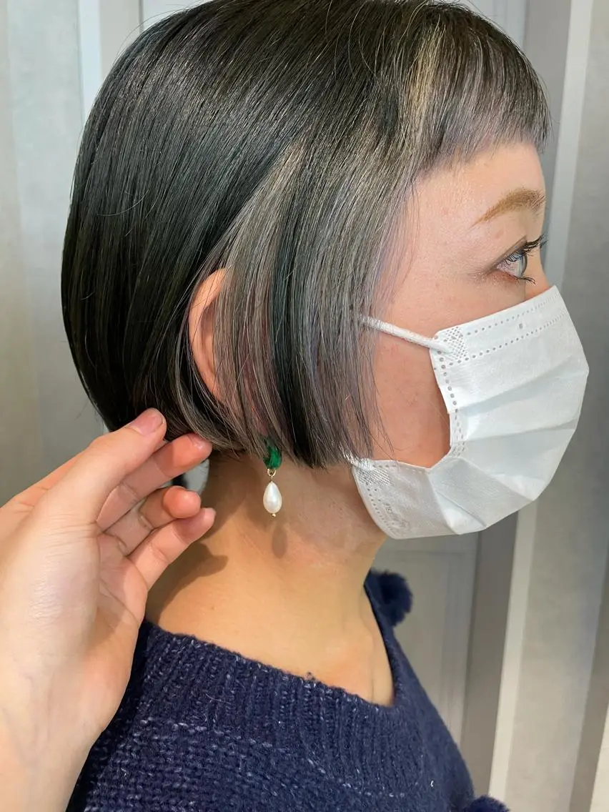 ショート カラー オリーブカラー ヘアカラー ナチュラル透明感🌱 小山美樹子のヘアスタイル