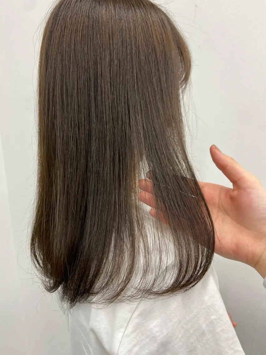 ロング カラー アッシュ 透明感カラー 韓国レイヤー/ヘア カラー🎀ayamiのヘアスタイル