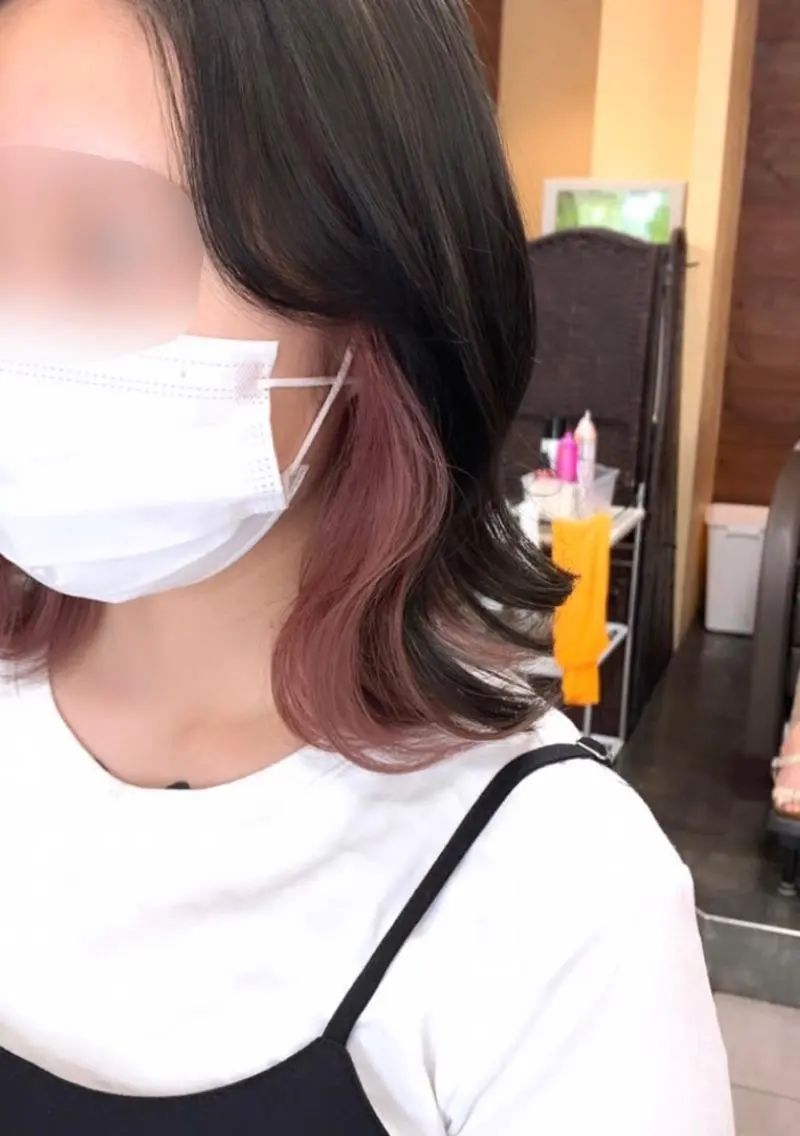ミディアム ヘアカラー レイヤー/艶髪カラー 森本くるみのヘアスタイル