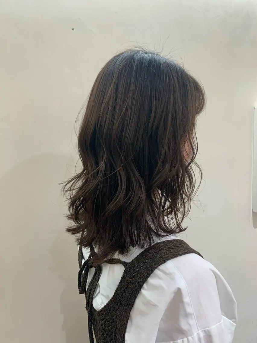 ミディアム デジタルパーマ🫧 韓国風ヘア🫧サクラのヘアスタイル