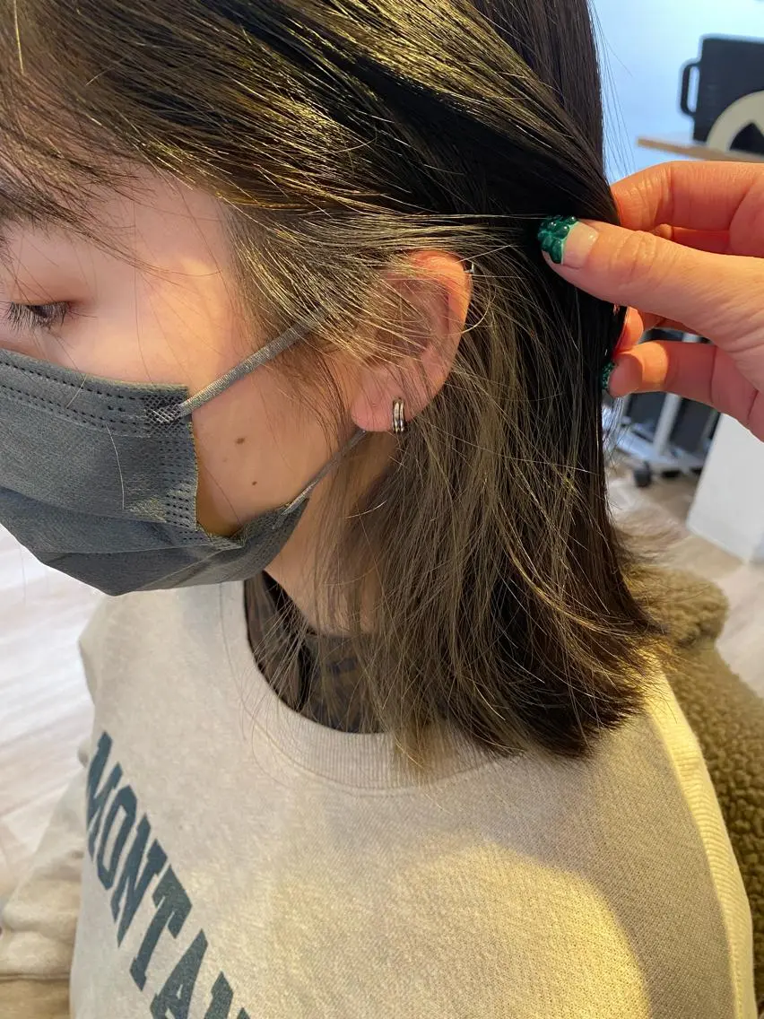 ミディアム カラー ヘアアレンジ niconail 🧣ayu 📍烏山のネイルデザイン