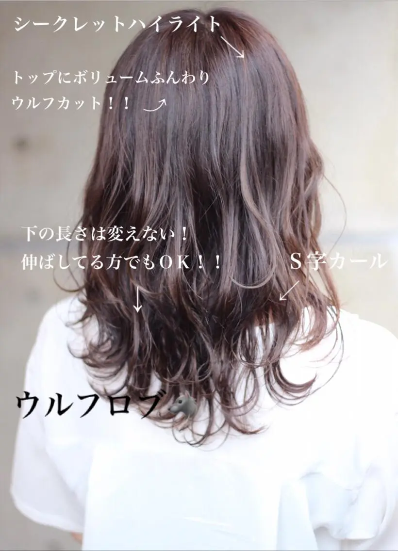 セミロング ハイライト カット ヘアカラー トリートメント 成松 勇治のヘアスタイル