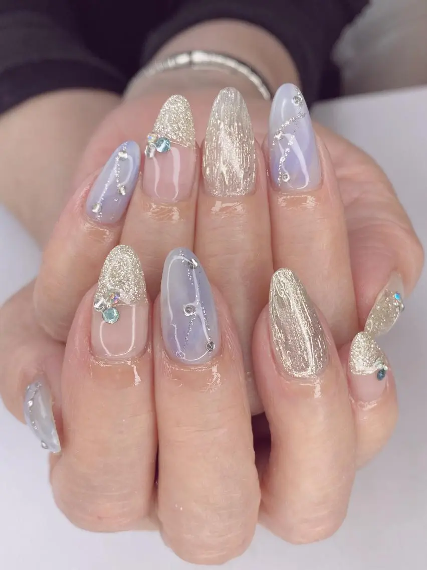 ネイル アートネイル オーロラネイル 桜ネイル クリアネイル フレンチネイル Ｎail Ｓalon ertiのネイルデザイン