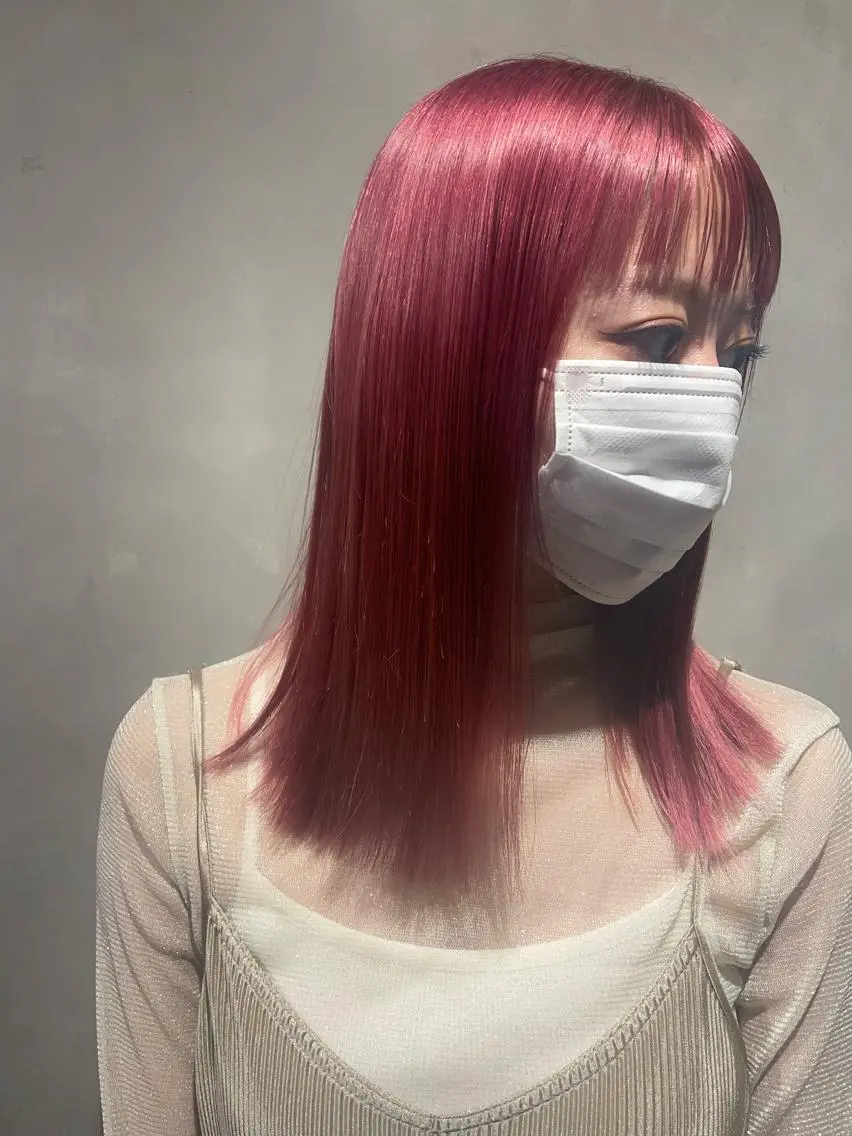 セミロング カラー カット ヘアカラー トリートメント hisano / ハイトーン・透明感のヘアスタイル