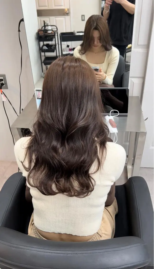 ロング 髪質改善 トリートメント ヘアカラー トリートメント 🫧髪質改善 講師🫧🍎幹細胞のヘアスタイル