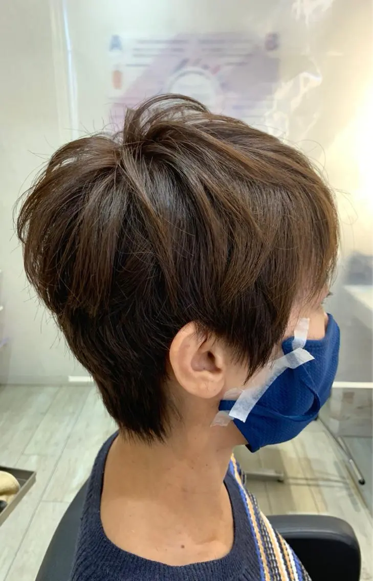 ショート メンズパーマレイヤー 西山賢志のヘアスタイル