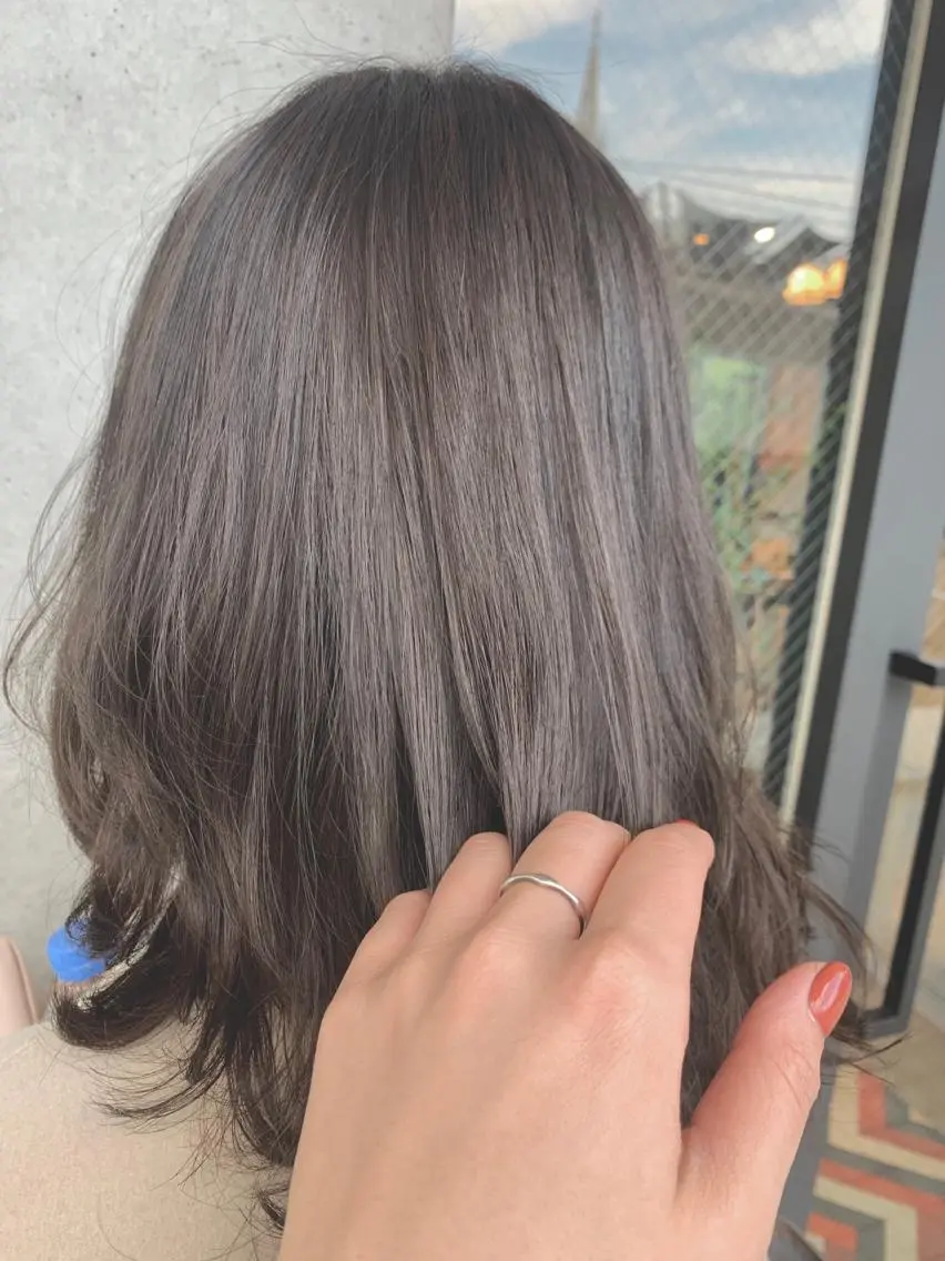 ミディアム カラー カット ヘアカラー トリートメント MAYU 💚森下のヘアスタイル
