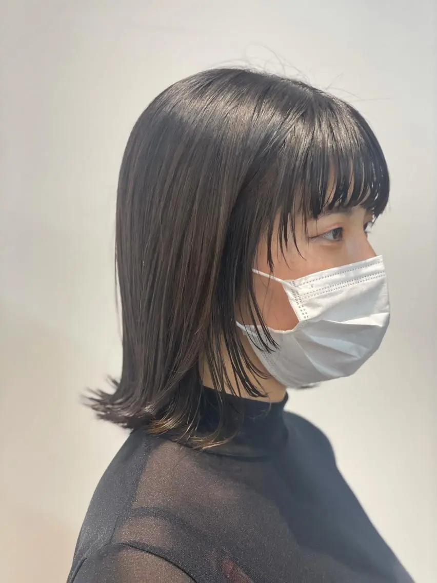 ミディアム 髪質改善 縮毛矯正 トリートメント 酸熱トリートメント MATISSE藤崎 渕上 ジュビアイのヘアスタイル