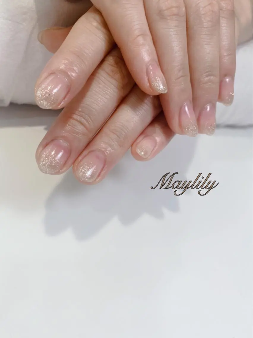 ネイル グラデーション ラメ(グリッター) ラメグラデーション Nail salon Maylilyのネイルデザイン