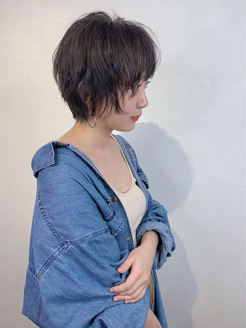 ショート ショートヘア ウルフカット _WHITE 天神店のヘアスタイル