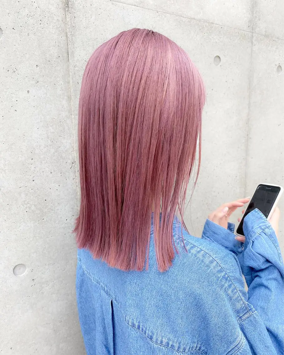 ミディアム カラー ブリーチ レイヤー暖色カラー 池袋Yamamotoのヘアスタイル