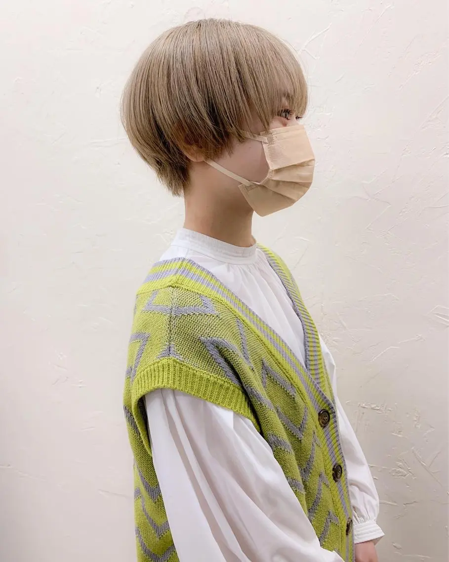 ショート カラー ブリーチ ブルーカラー ケアブリーチ 透明感カラー ダブルカラー topstylist fukudaのその他イメージ