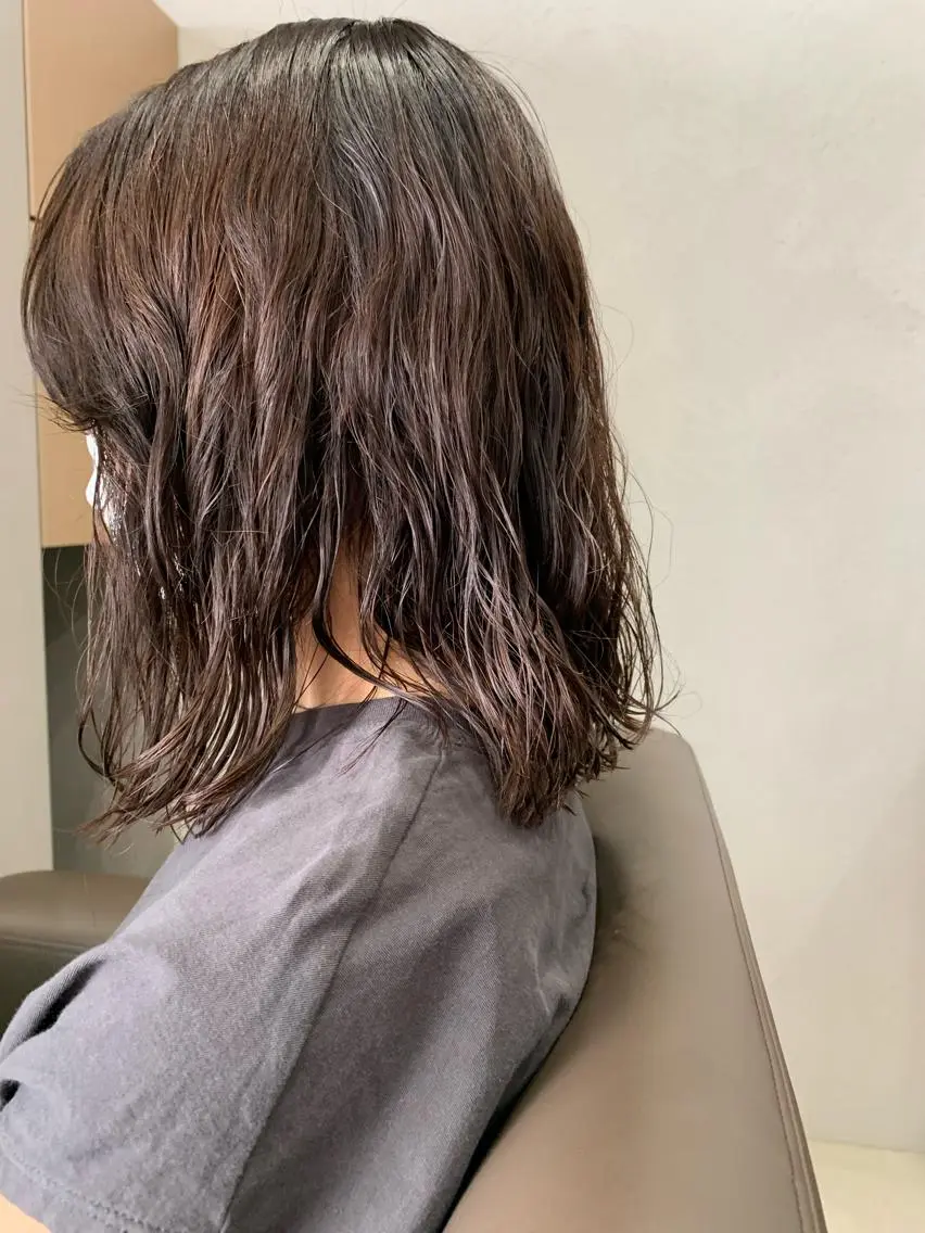 ミディアム パーマ ボブパーマコテ巻き風 パーマNo1深江秀平のヘアスタイル