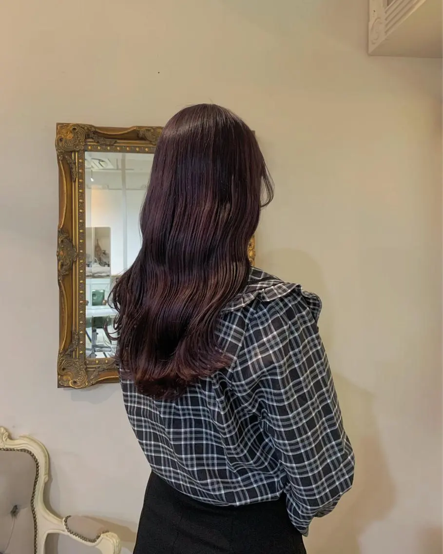 セミロング カラー ヘアアレンジ ブリーチ ヘアカラー トリートメント ヘッドスパ ヘアセット 山口 樹里のヘアスタイル