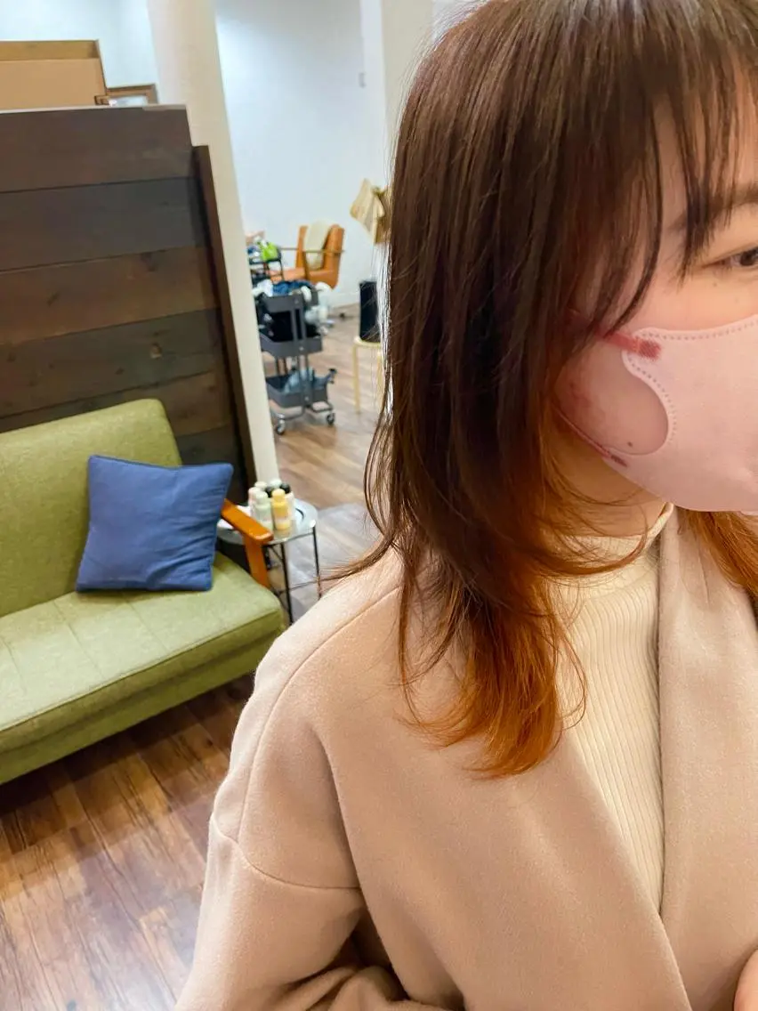 セミロング ヘアカラー トリートメント 関根 沙季のヘアスタイル