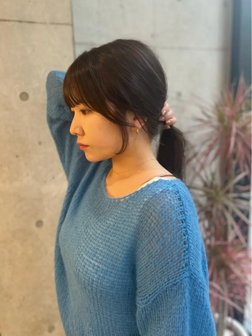 ロング ヘアアレンジ 顔周りカット カット 誰より丁寧なカット/ 小林輝/レイヤーのヘアスタイル