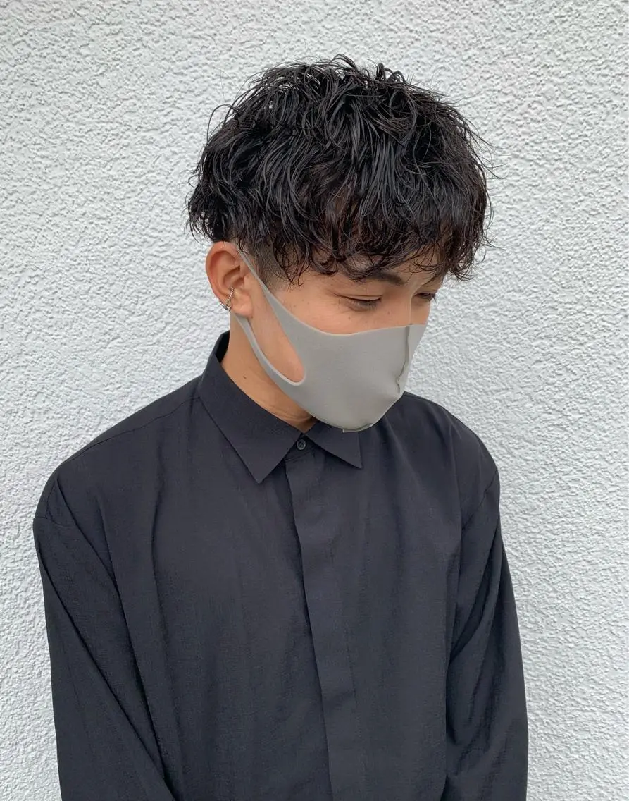 ショート パーマ ヘアアレンジ メンズ メンズパーマ ツイストスパイラルパーマ スパイラルパーマ メンズパーマ職人 加藤 弘貴のヘアスタイル