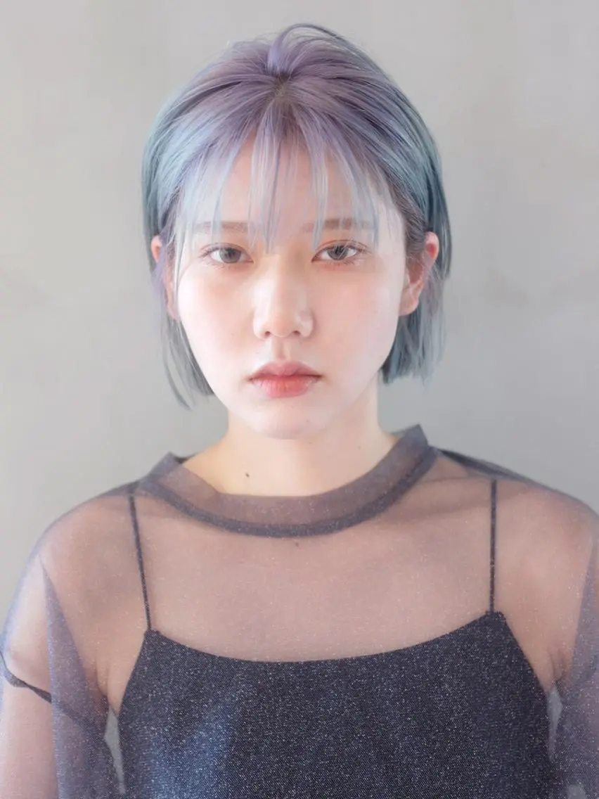 カラー ミディアム ラベンダーカラー ボブ カット ヘアカラー トリートメント ITbyALBUM 浦和店のヘアスタイル