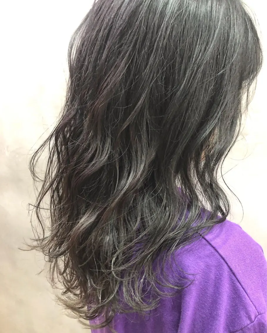 ミディアム カラー ヘアアレンジ ブリーチダブルカラー 元町三宮/三ノ宮のヘアスタイル