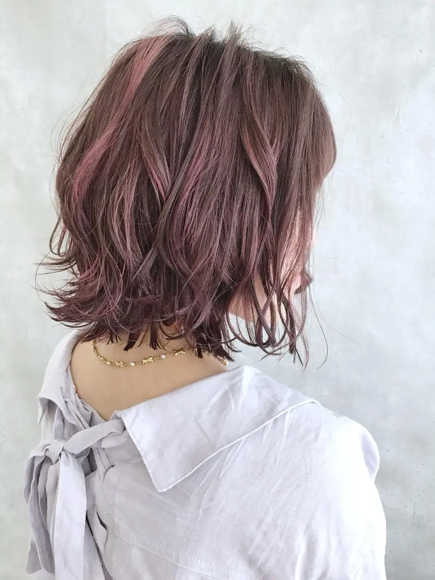 ショート カラー アディクシーカラー ブリーチ ケアブリーチ ダブルカラー ハイライトカラー MOU namba ムウナンバのヘアスタイル