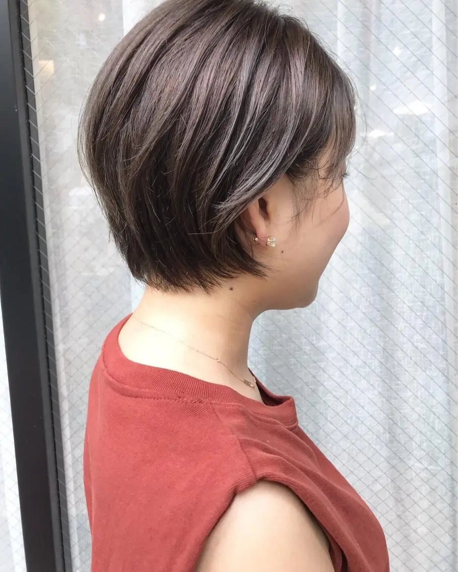 ショート 艶カラー/フェイス レイヤー/たむのヘアスタイル