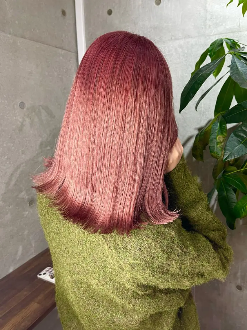 カラー ピンクカラー 髪質改善 カット トリートメント Kazu 🌠名古屋 ハイトーン/レイヤーのヘアスタイル