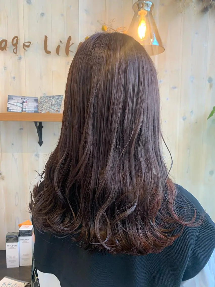 セミロング カラー ベージュカラー ピンクカラー ピンクベージュ カット ヘアカラー アニメオタク美容師/ miharuのヘアスタイル