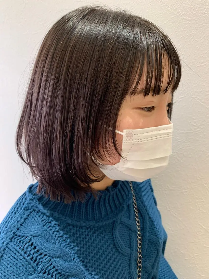 ショート カラー ウルフカット hubhair レイヤー/透明感のヘアスタイル