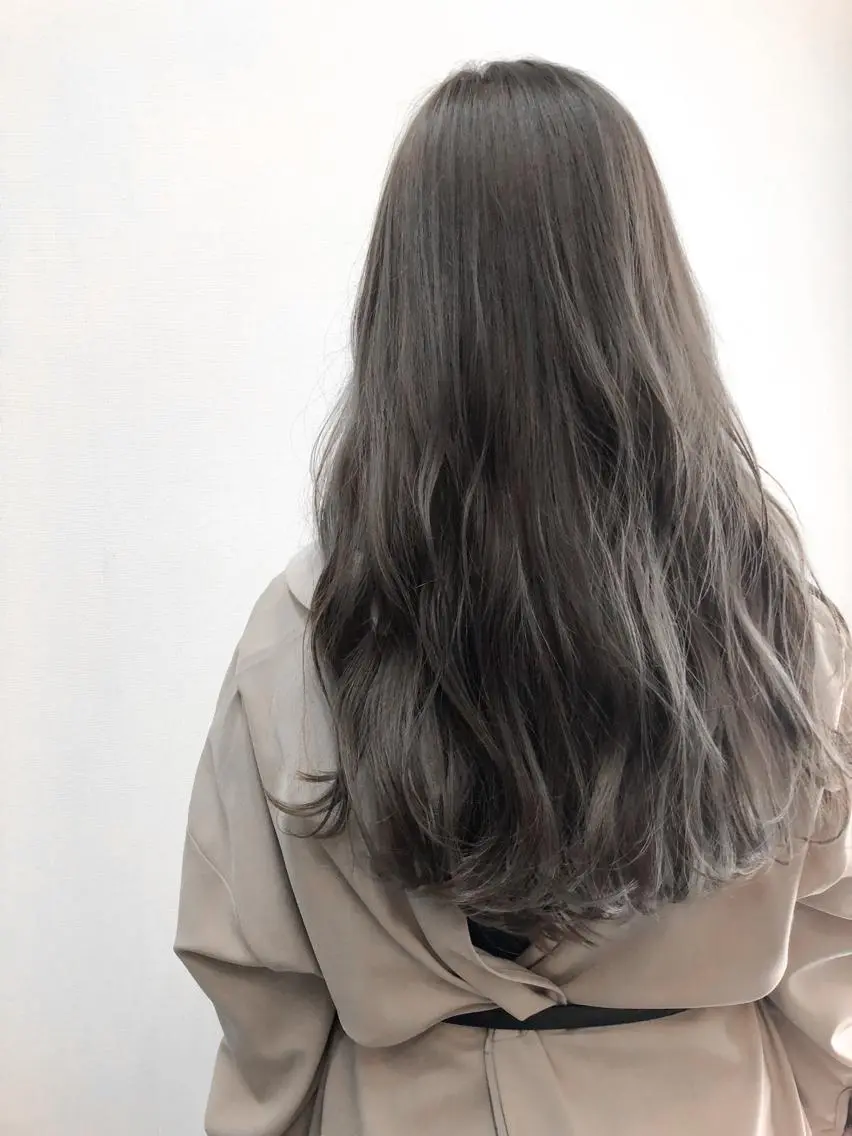 ロング カラー パーマ ヘアアレンジ ワンレンボブ シールエクステ ベージュカラー 透明感カラー ダブルカラー ブリーチカラー🔥 パーマ【佐々木凌平】のヘアスタイル