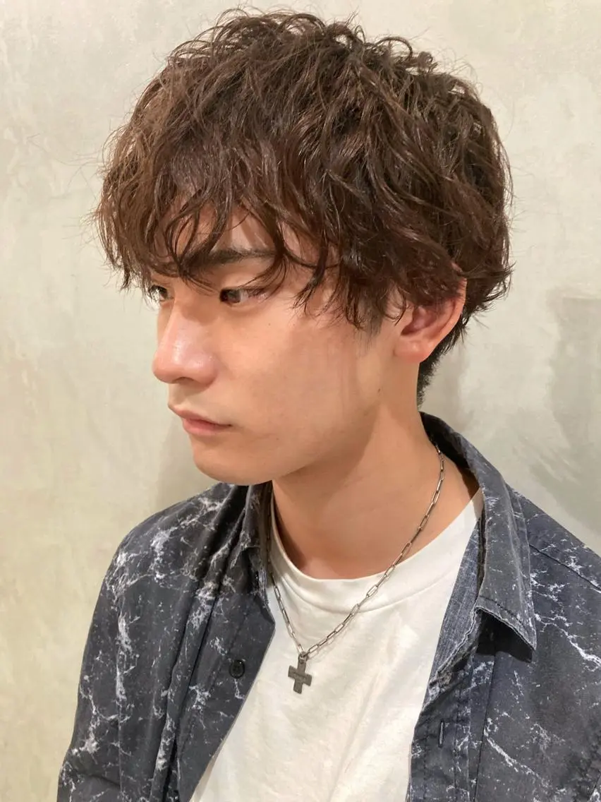 パーマ メンズ 🛑柔らか透明感 カラー🛑大谷のヘアスタイル