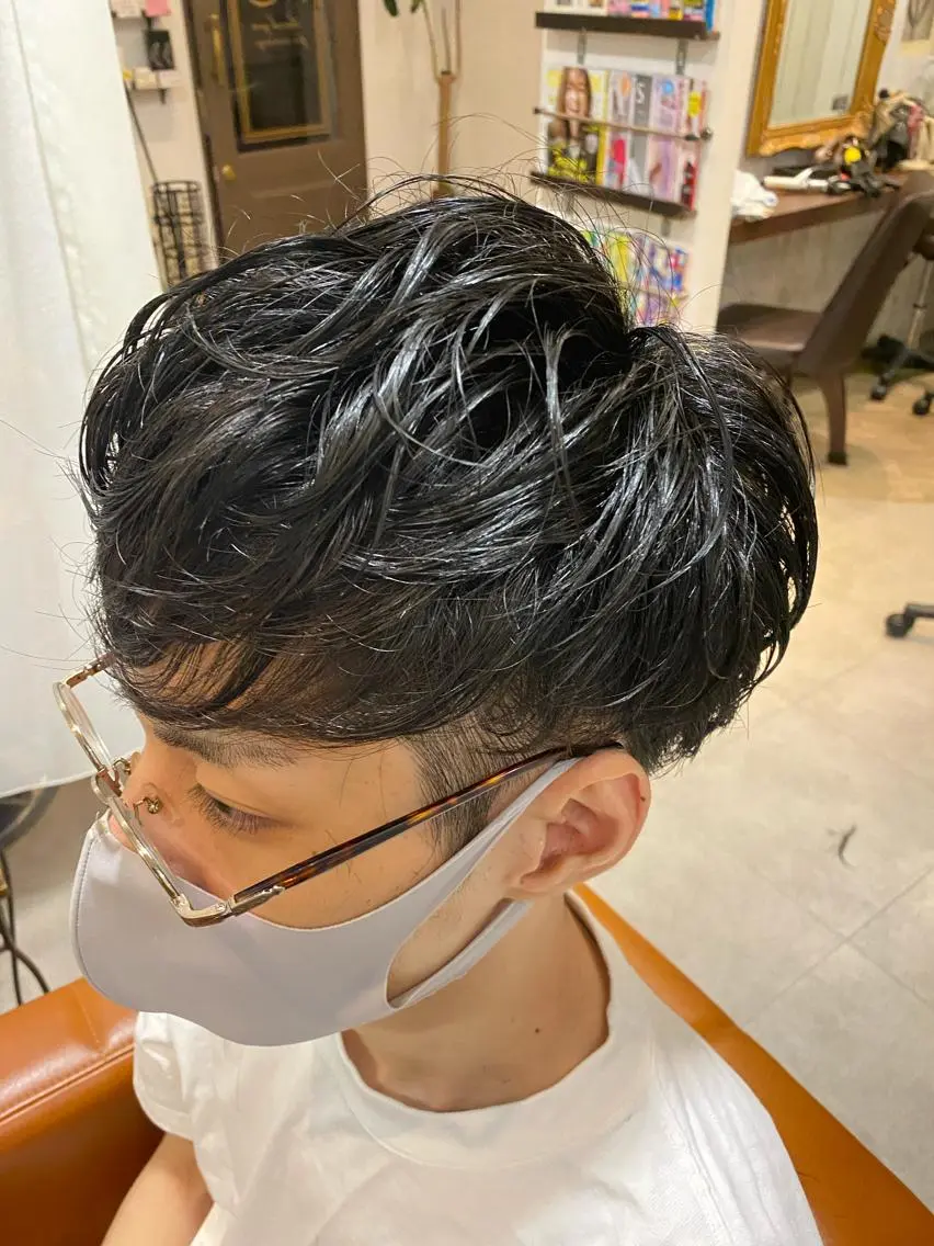 パーマ メンズ メンズパーマ カット パーマ 岡垣 幸汰のヘアスタイル