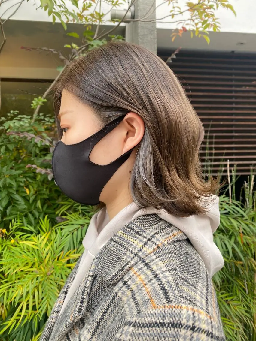 ミディアム カラー インナーカラー カット ヘアカラー トリートメント 中井 一葉のヘアスタイル