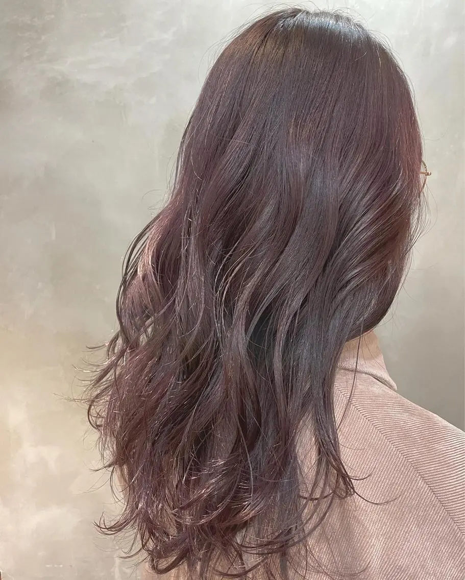 セミロング カラー ピンクカラー sugino katsuyaのヘアスタイル