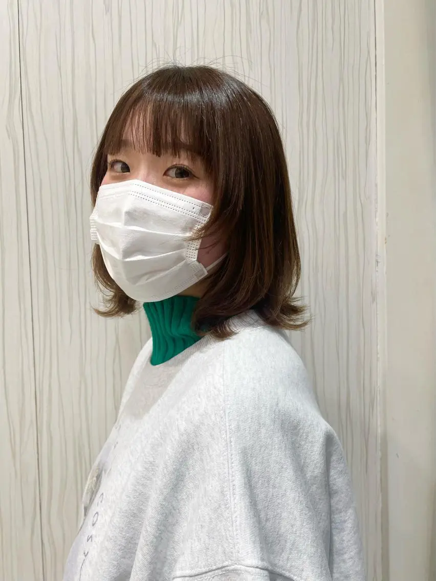 ミディアム ボブ ウルフカット ウルフボブ 飯塚 愛美のヘアスタイル