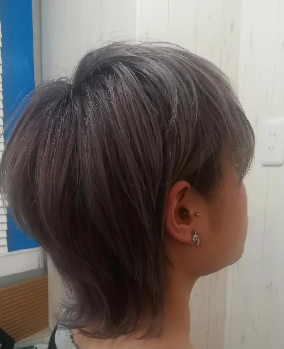 ショート カラー ブリーチ ヘアカラー&縮毛矯正 STAR☆RIVERのヘアスタイル