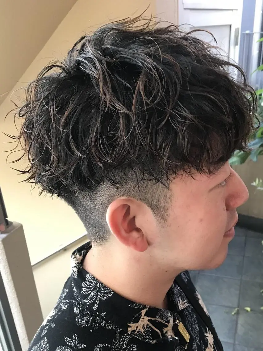 ショート パーマ メンズ メンズパーマ 波巻きパーマ SENTA✨メンズ パーマ✨fifth栄のヘアスタイル