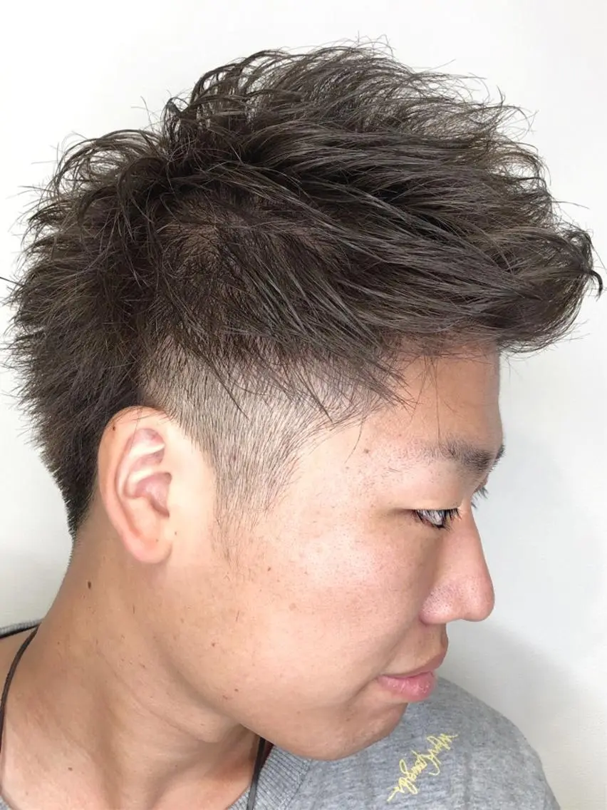 ショート カラー メンズ カット ヘアカラー トリートメント メンズヘア特化 崎田 成人のヘアスタイル
