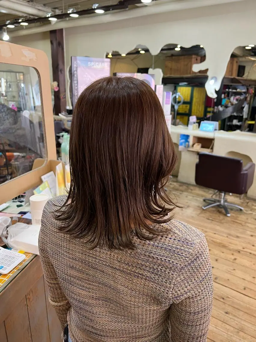 ミディアム カラー ヘアアレンジ ベージュカラー 「sumi」 AMIのヘアスタイル