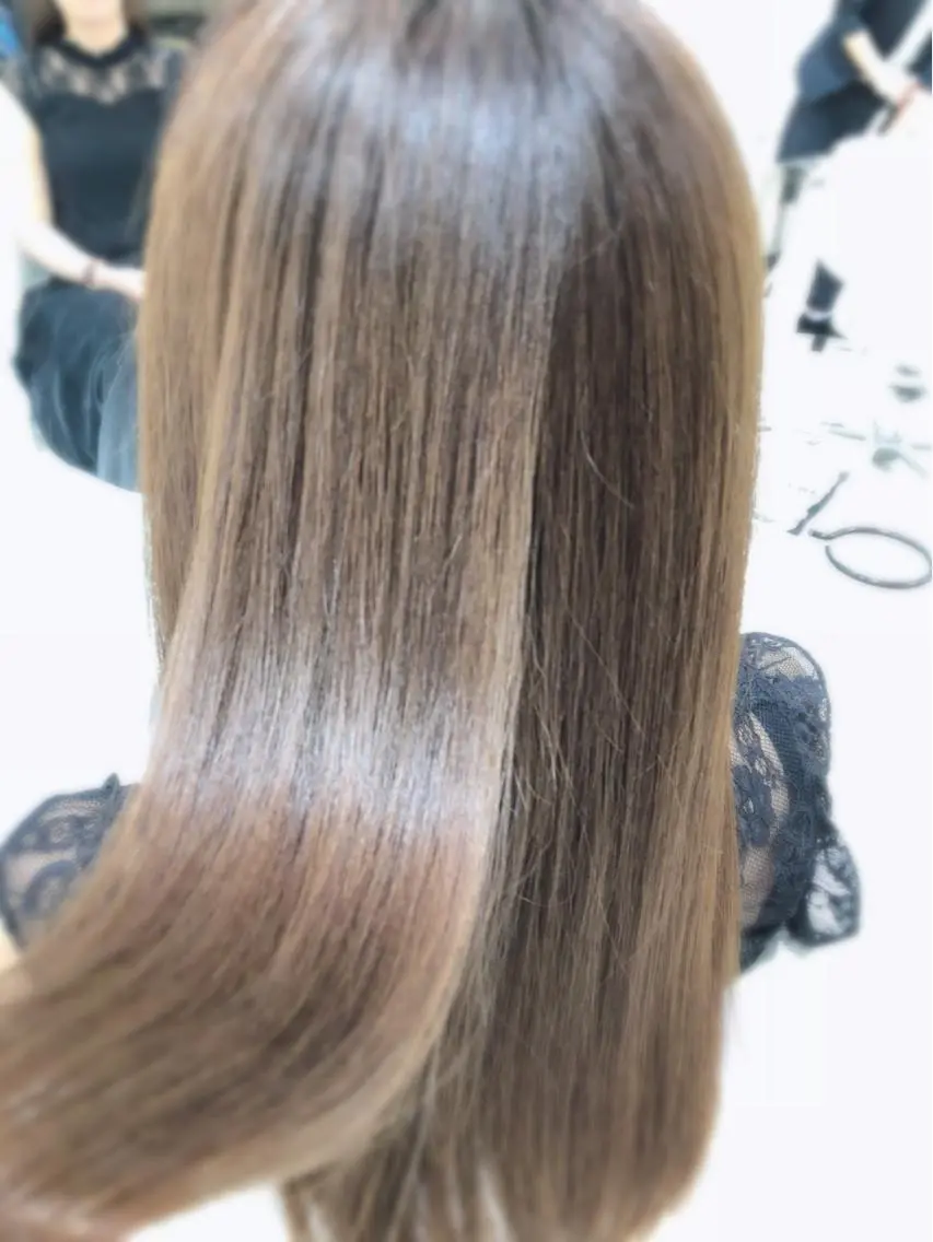 ロング カット 縮毛矯正 トリートメント 上田 篤史のヘアスタイル