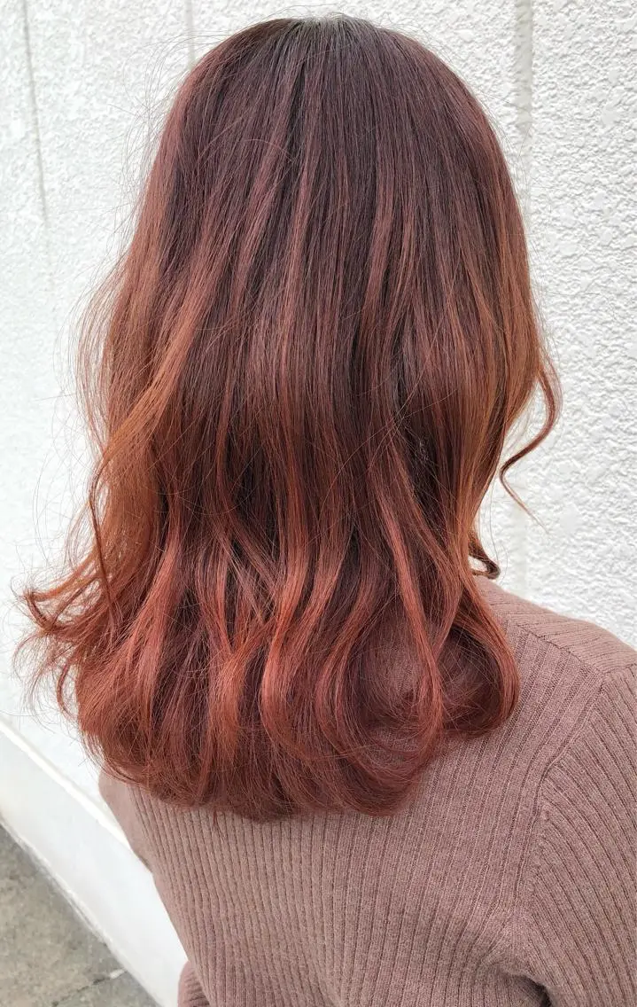 ミディアム カラー パーマ カット ヘアカラー 物江 竜のヘアスタイル