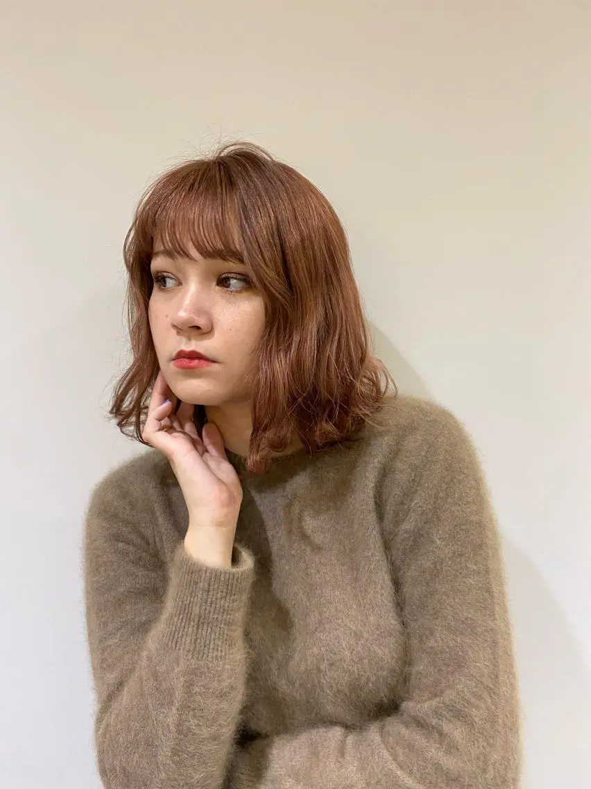 ミディアム カラー ヘアアレンジ ベージュカラー ダブルカラー 池袋 🌼nana🌼のヘアスタイル