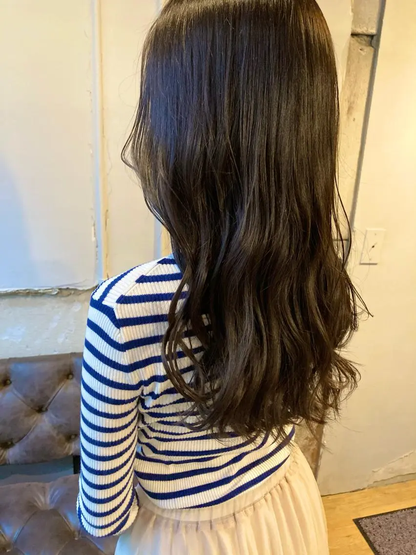 ロング カット ヘアカラー トリートメント ✨色持ちの良い艶 カラー✨蟹江真世のヘアスタイル