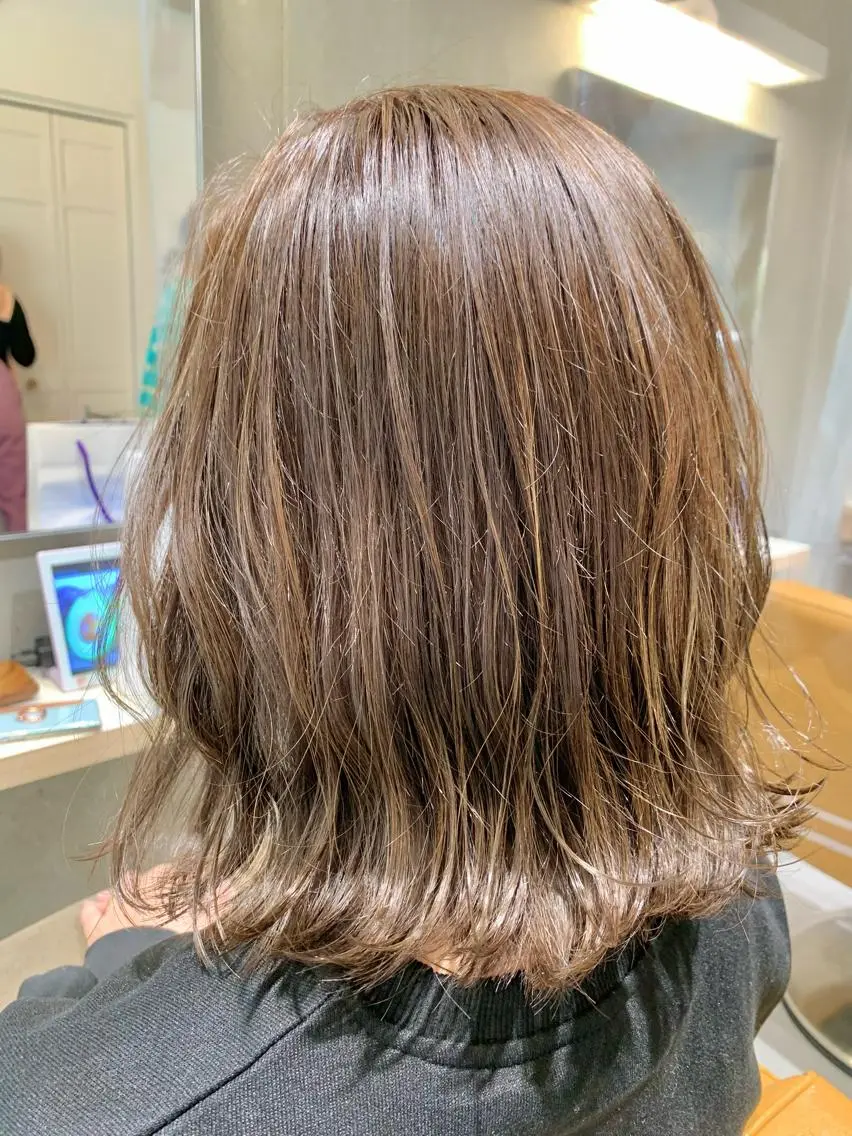 ミディアム カラー 縮毛矯正×艶カラー /中村勇太のヘアスタイル