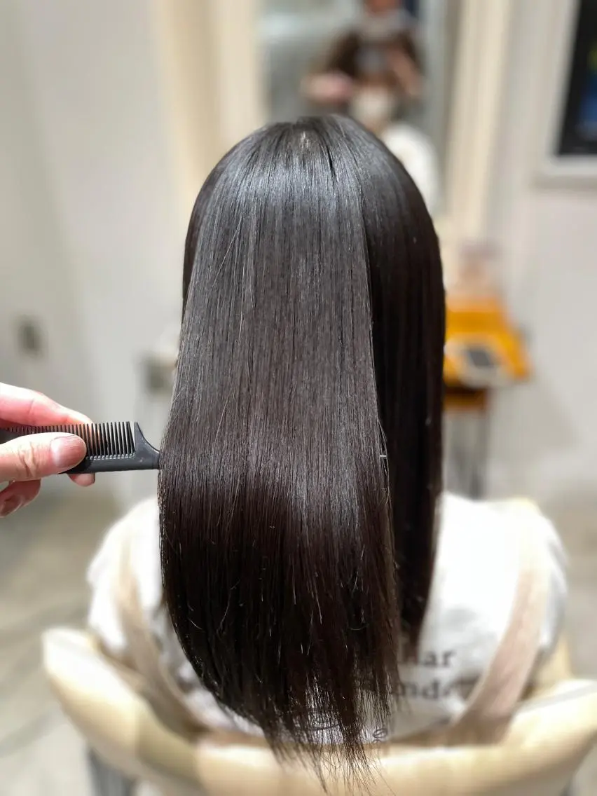 セミロング ショートボブ セミロングパーマ ボブ くせ毛 髪質改善 髪質改善専門 YOSHIのヘアスタイル