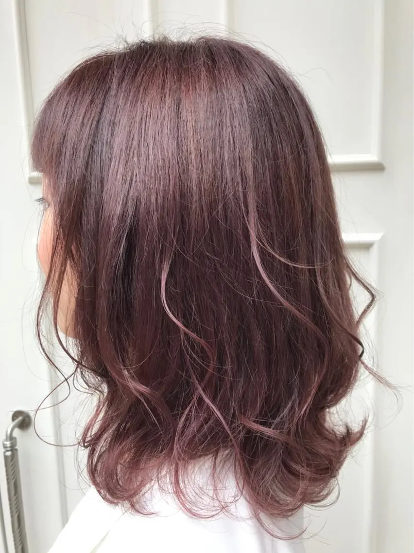 ミディアム カラー ピンクカラー バイオレットカラー 🫟Blanco🫟 Color&Careのヘアスタイル