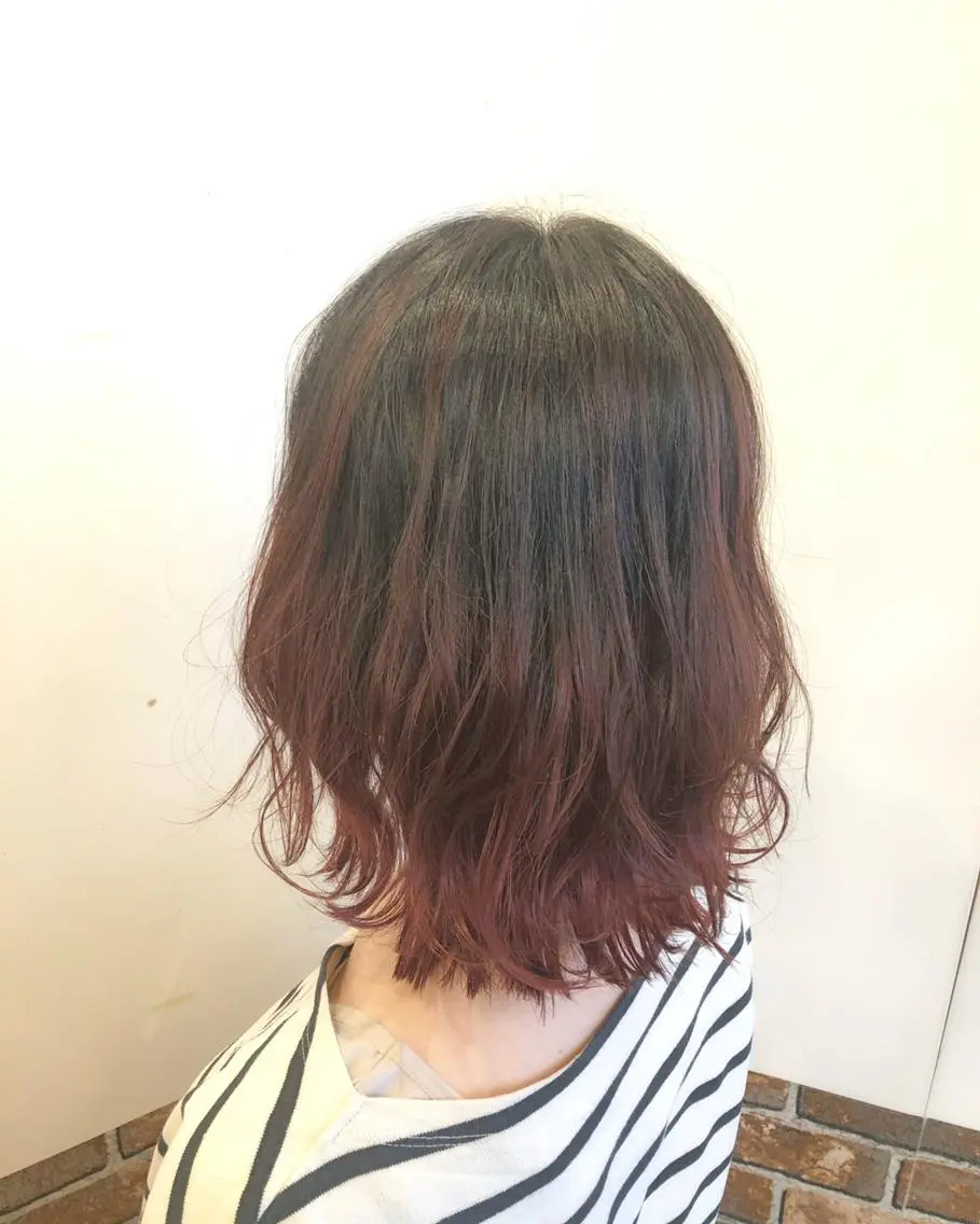 ミディアム カラー バレイヤージュ ピンクカラー レイヤーカット 🟦西荻窪メンズ特化 美容師🟦Yu-Jiのヘアスタイル