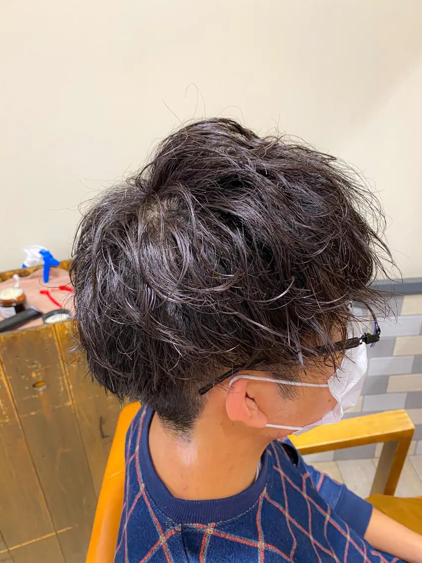 ショート パーマ メンズ メンズ特化 ナカネ カツヤのヘアスタイル